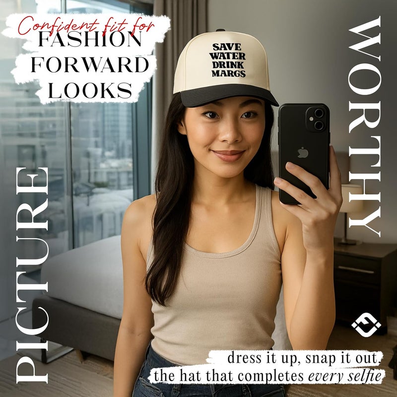 Funky Junque Vintage Canvas Snapback Hat - Adjustable 2 Tone Cap for Men Women - Put It On My, Cowboy, Girl Dad, Funny - Image 4